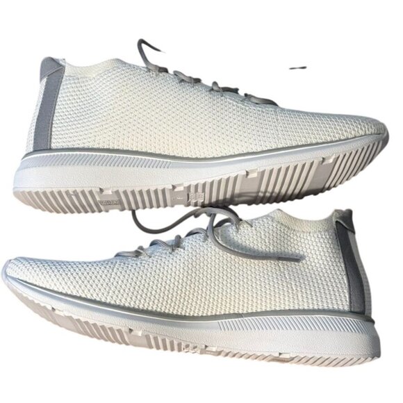 Eileen Fisher White Knit Lace-Up Sneakers For Women - Picture 6 of 8